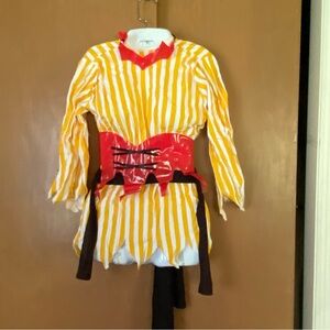 Unisex Halloween costume. Pirate tunic, bodice/belt, headband/collar, doubloon.